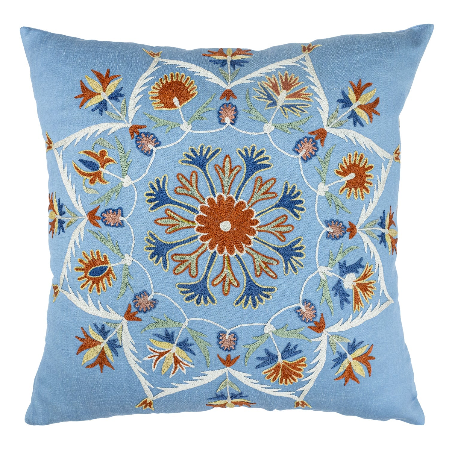 Güzler Mavi Suzani Kırlent 50x50 cm-Yastık & Kırlent-Soho Antiq-NowShopFun