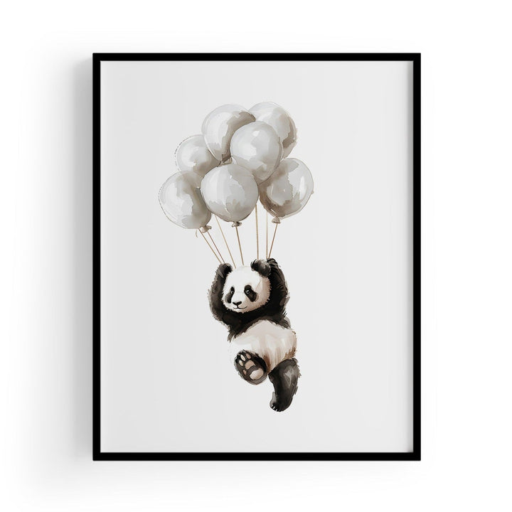 Happy Panda Çocuk Odası Tablo-Baskı-ODA.products-30 x 40 cm-Siyah-NowShopFun