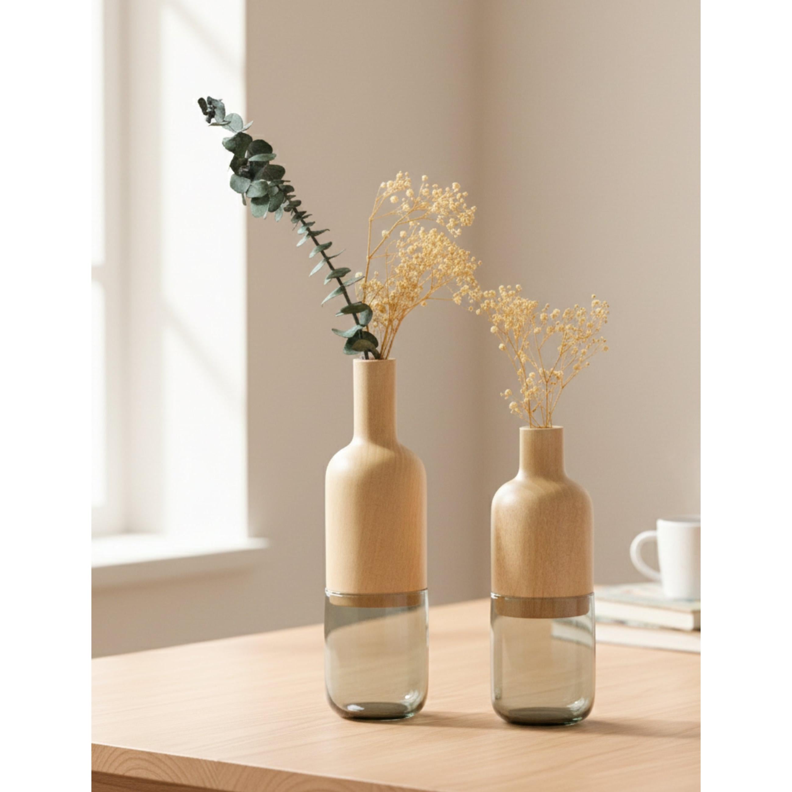 Harmony Minimalist 2'li Vazo Seti - Antrasit