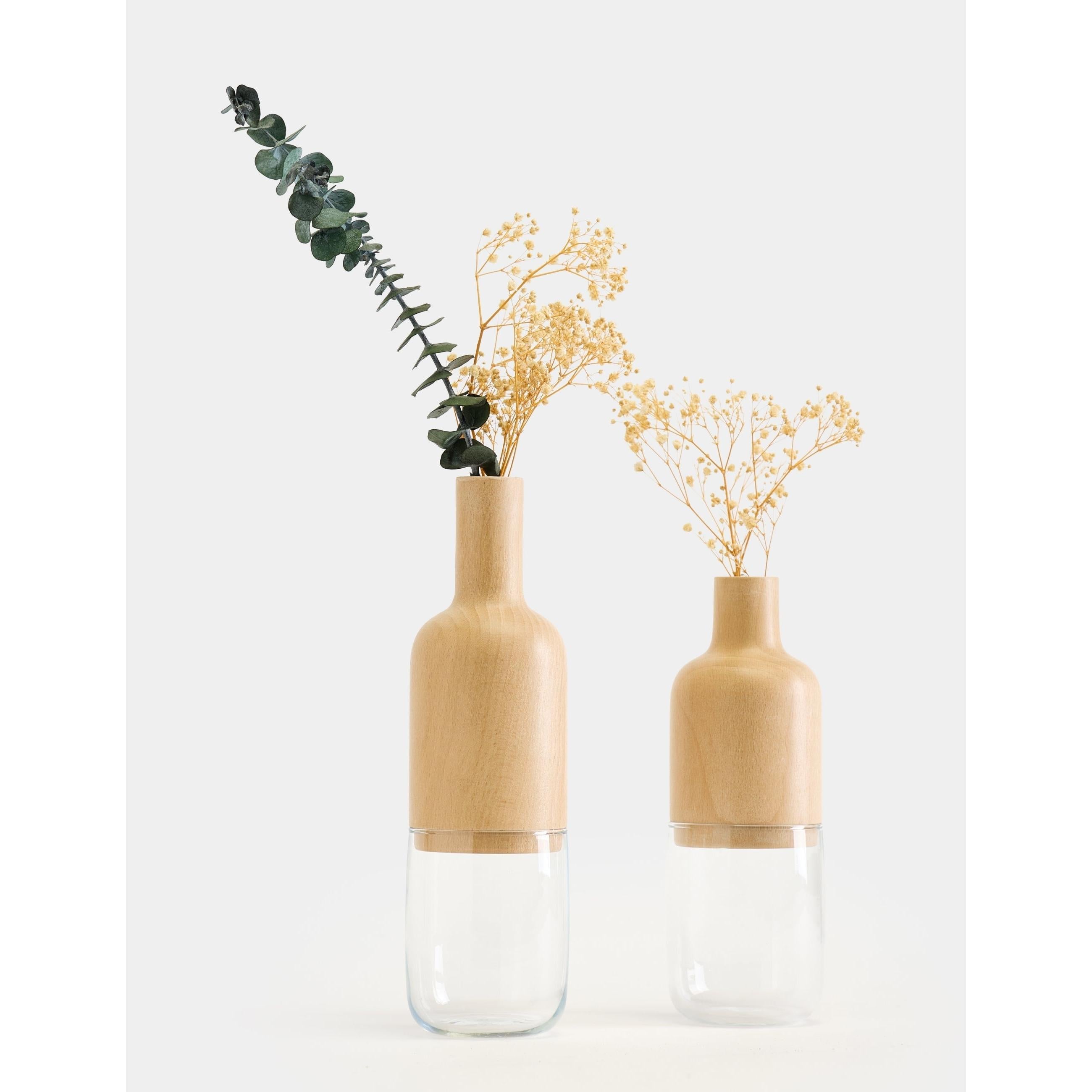 Harmony Minimalist 2'li Vazo Seti - Şeffaf