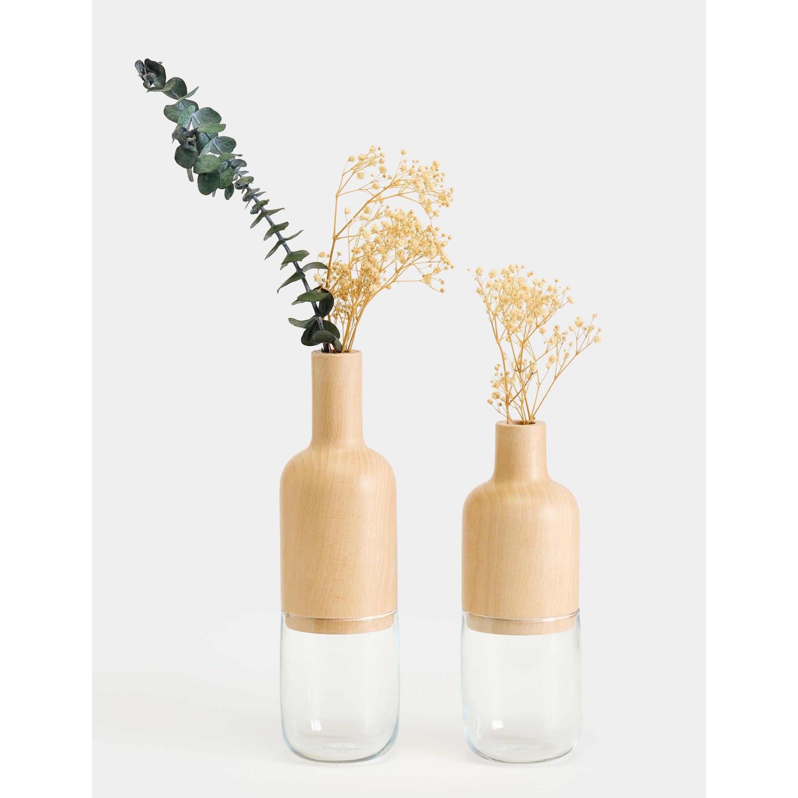 Harmony Minimalist 2'li Vazo Seti - Şeffaf