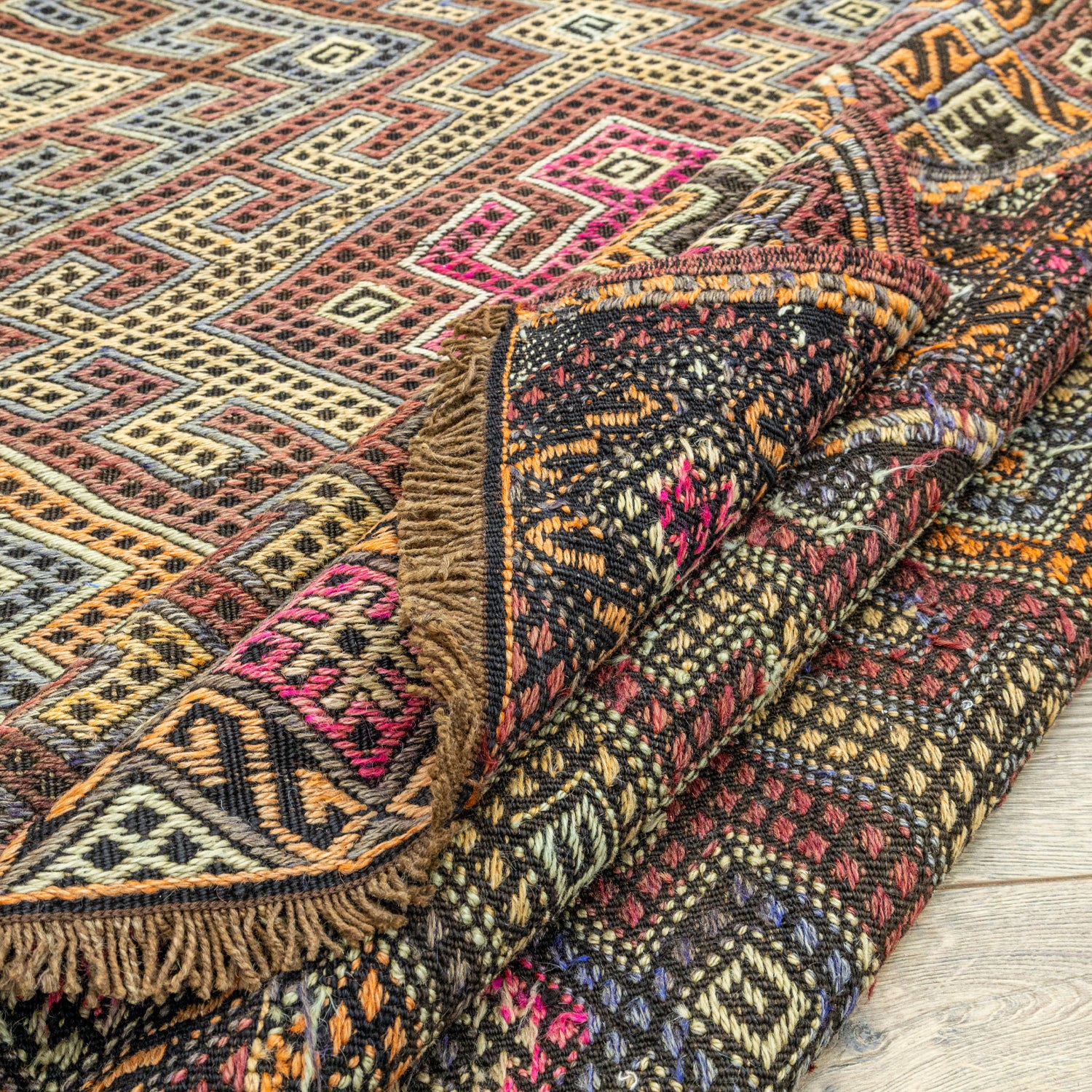 Hazra Geometrik Tasarımlı Cicim Kilim 153x433 cm