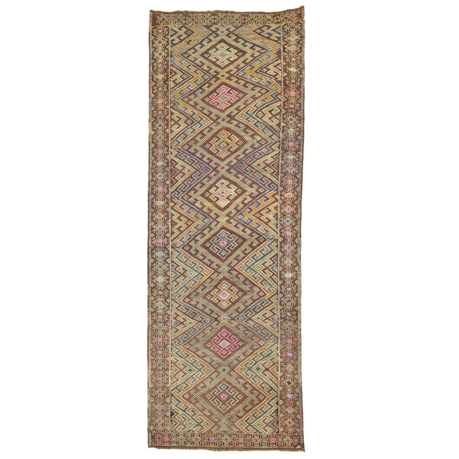 Hazra Geometrik Tasarımlı Cicim Kilim 153x433 cm