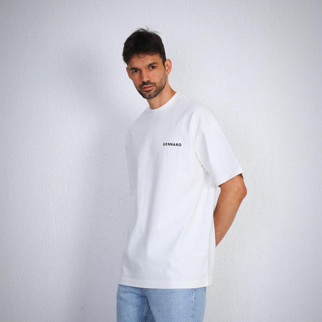 Heavyweight Oversize T-shirt-Tişört-Gennaro-S-Beyaz-NowShopFun