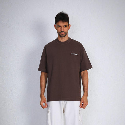 Heavyweight Oversize T-shirt-Tişört-Gennaro-S-Kahverengi-NowShopFun