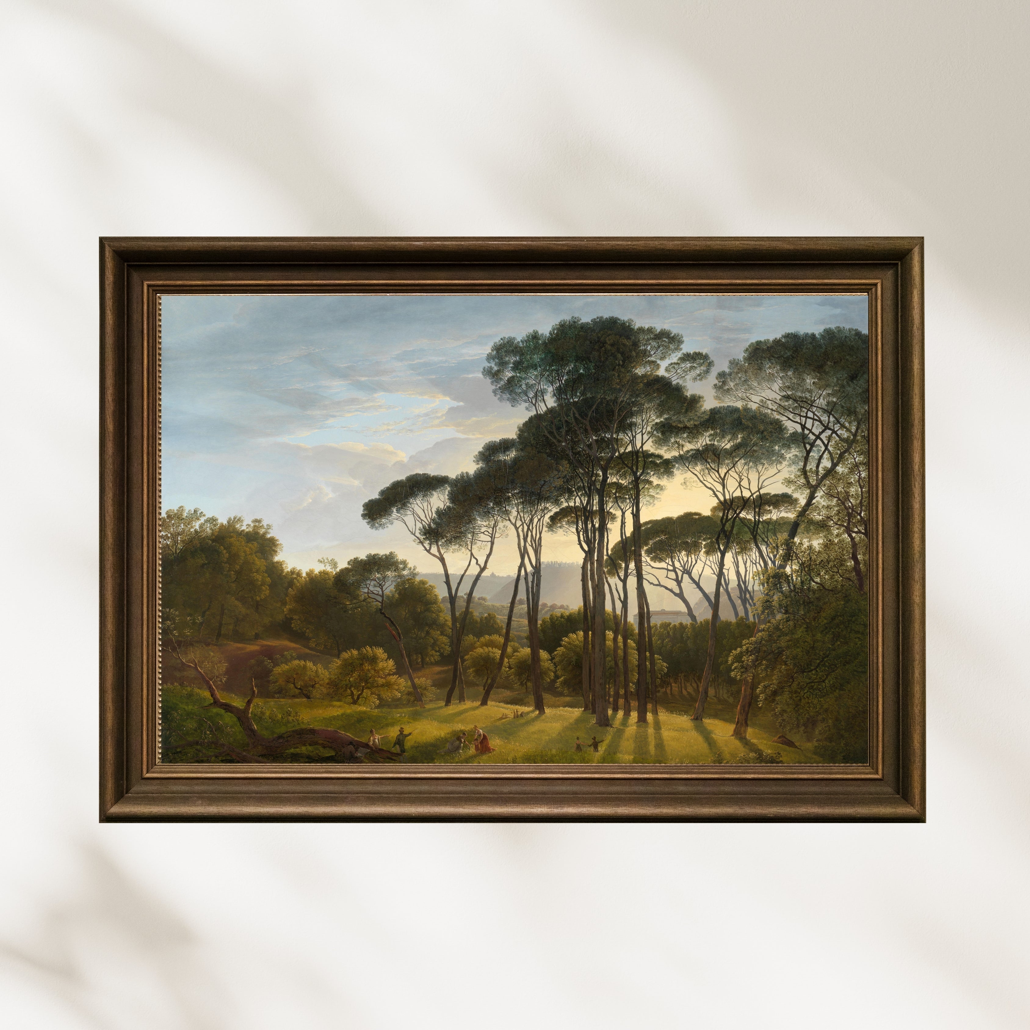 Hendrik Voogd - Şemsiye Çamlarıyla İtalyan Manzarası Fine Art Baskı