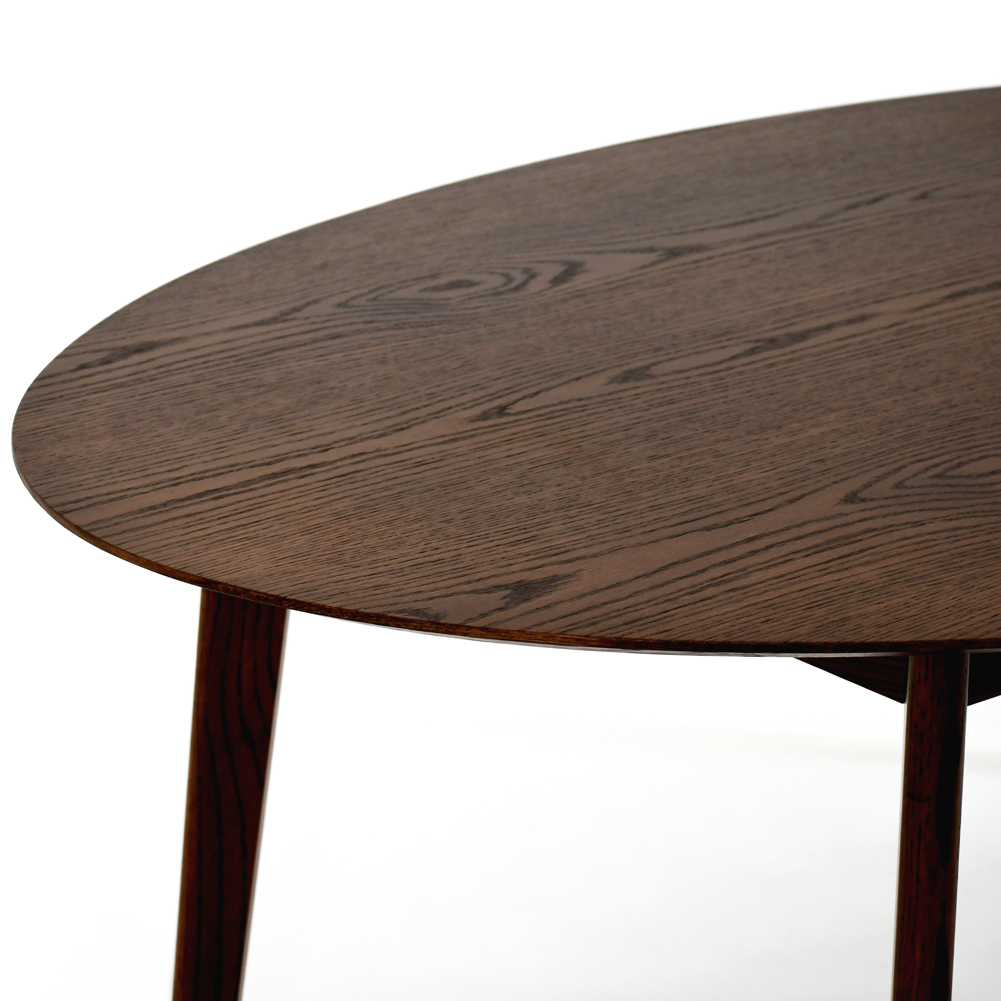 Henlow Oval Yemek Masası | Koyu Meşe