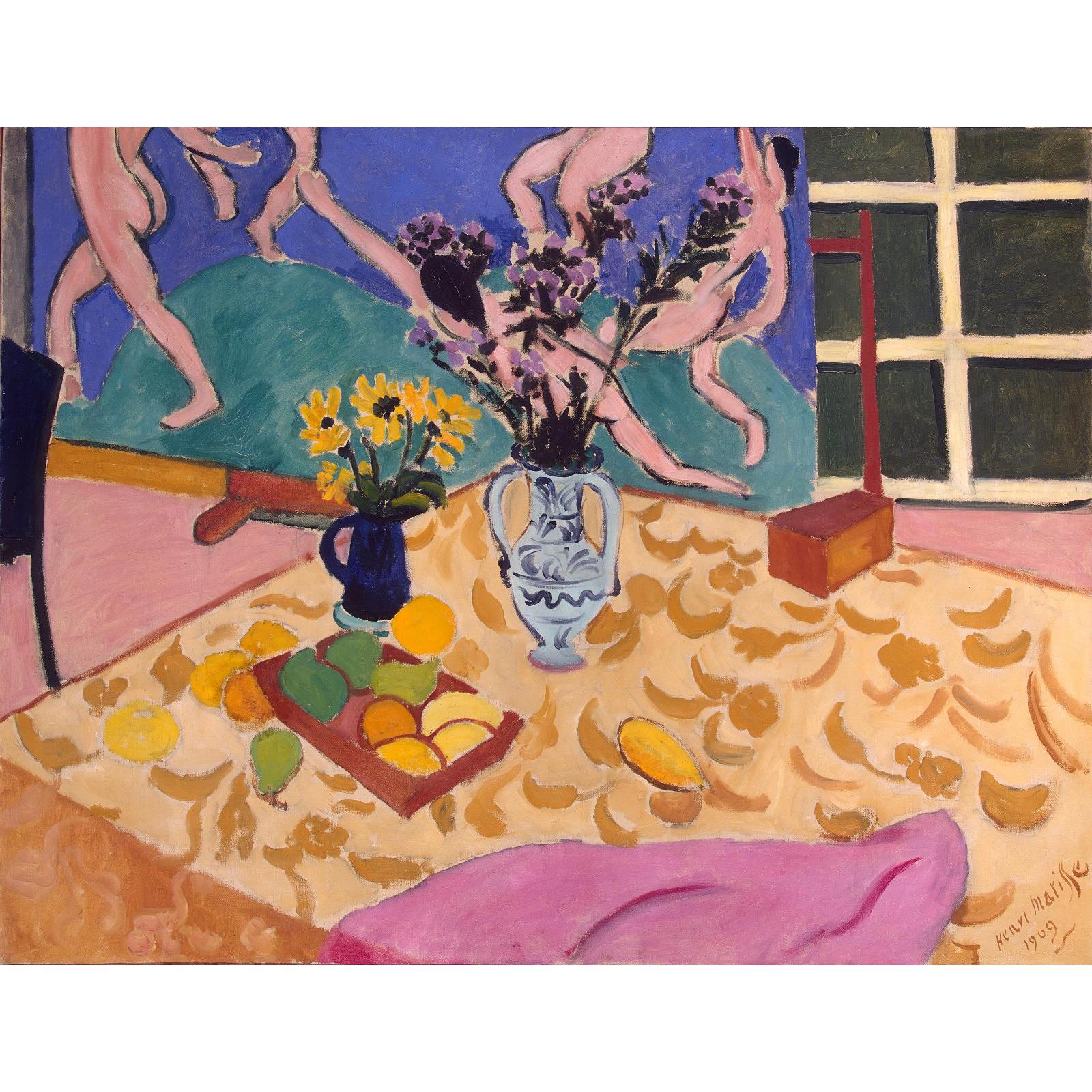 Henri Matisse - Dans Panolu Natürmort Fine Art Baskı