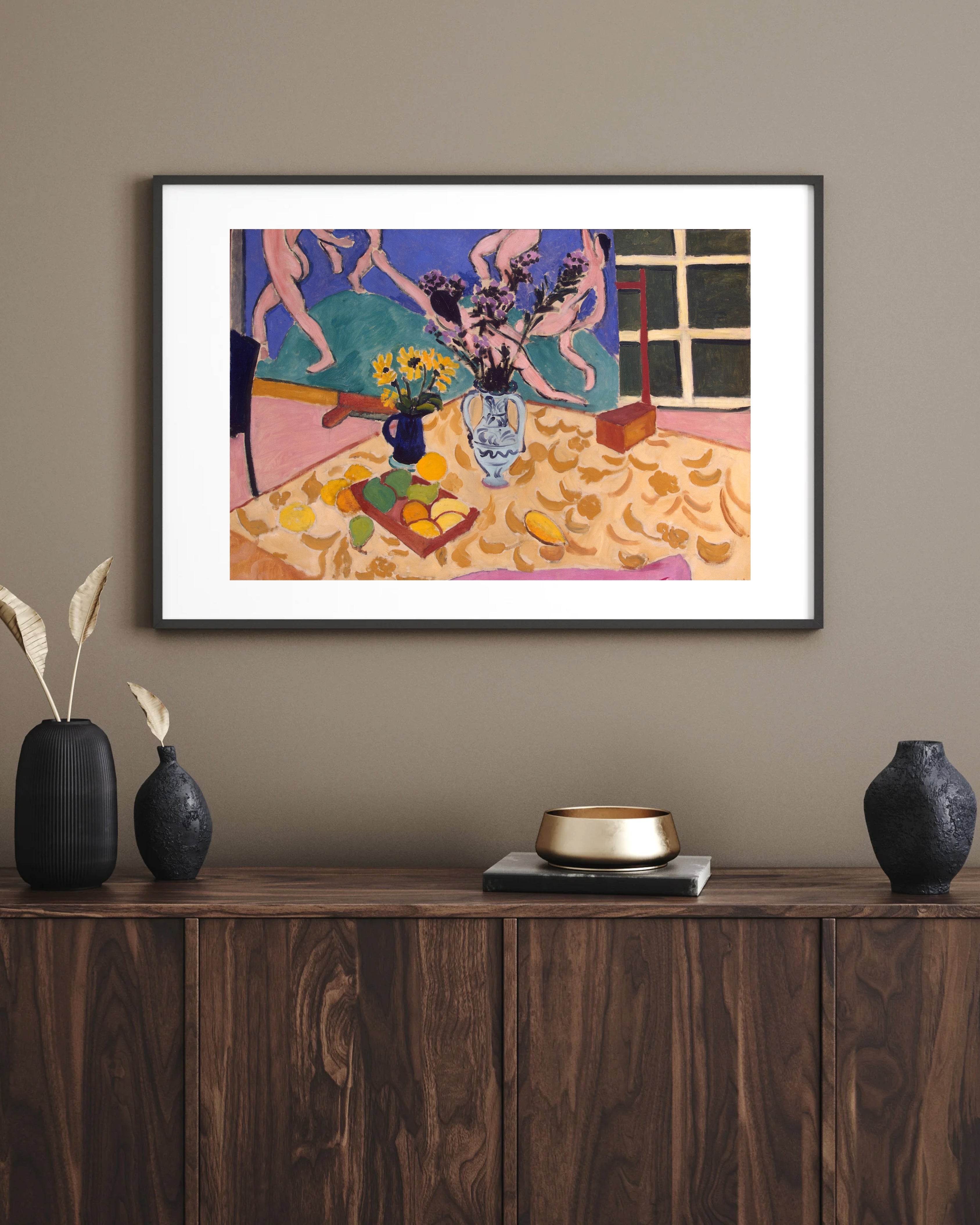 Henri Matisse - Dans Panolu Natürmort Fine Art Baskı