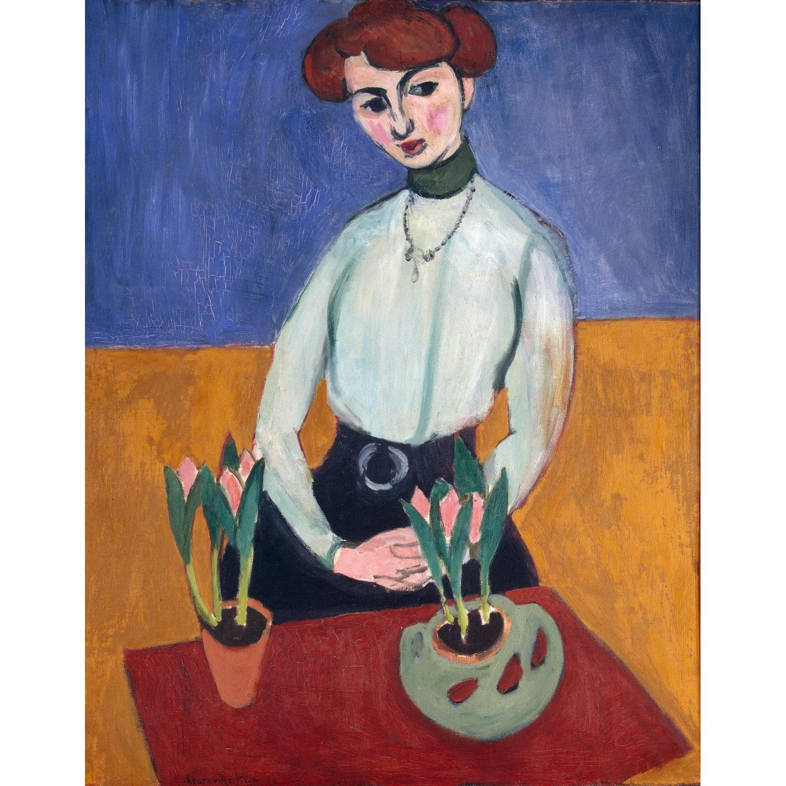 Henri Matisse - Laleli Kız Fine Art Baskı