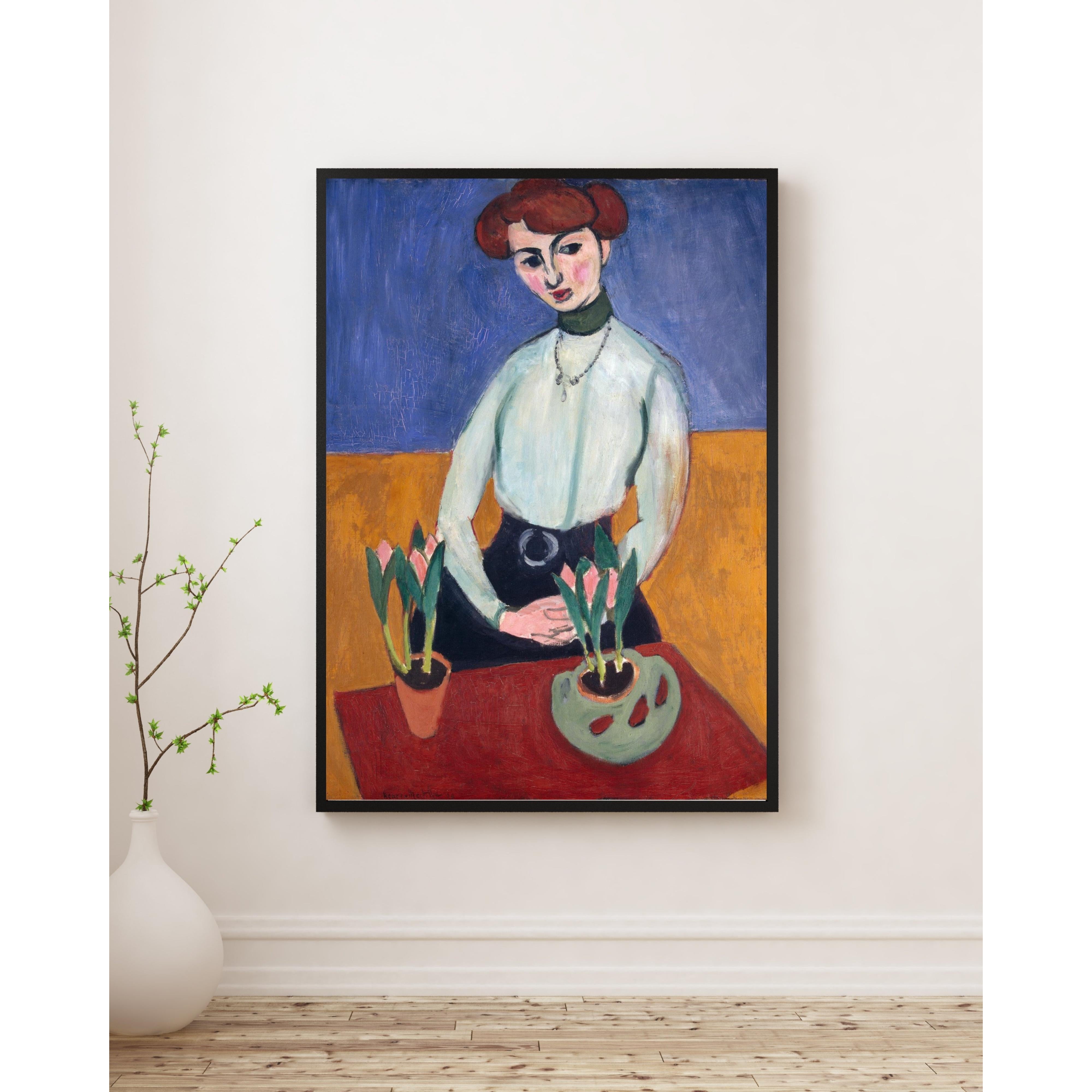 Henri Matisse - Laleli Kız Fine Art Baskı