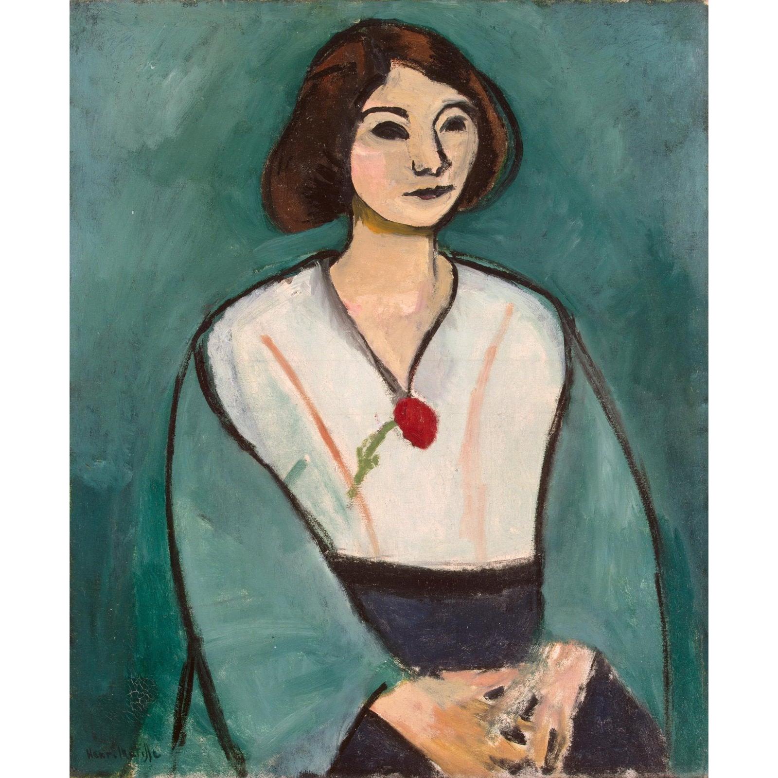 Henri Matisse - Yeşil Giysili Kadın Fine Art Baskı