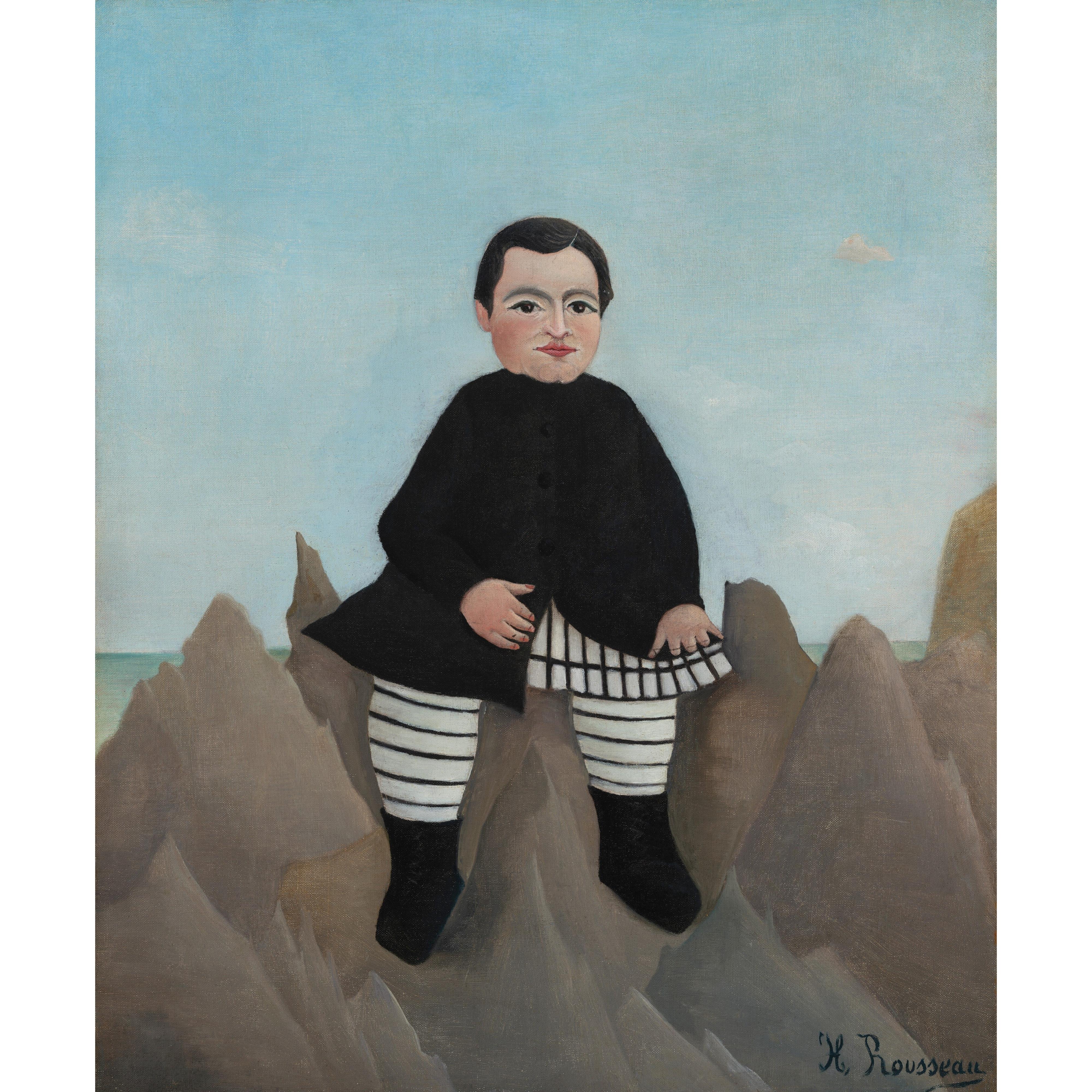 Henri Rousseau - Kayaların Üzerindeki Çocuk Tablo