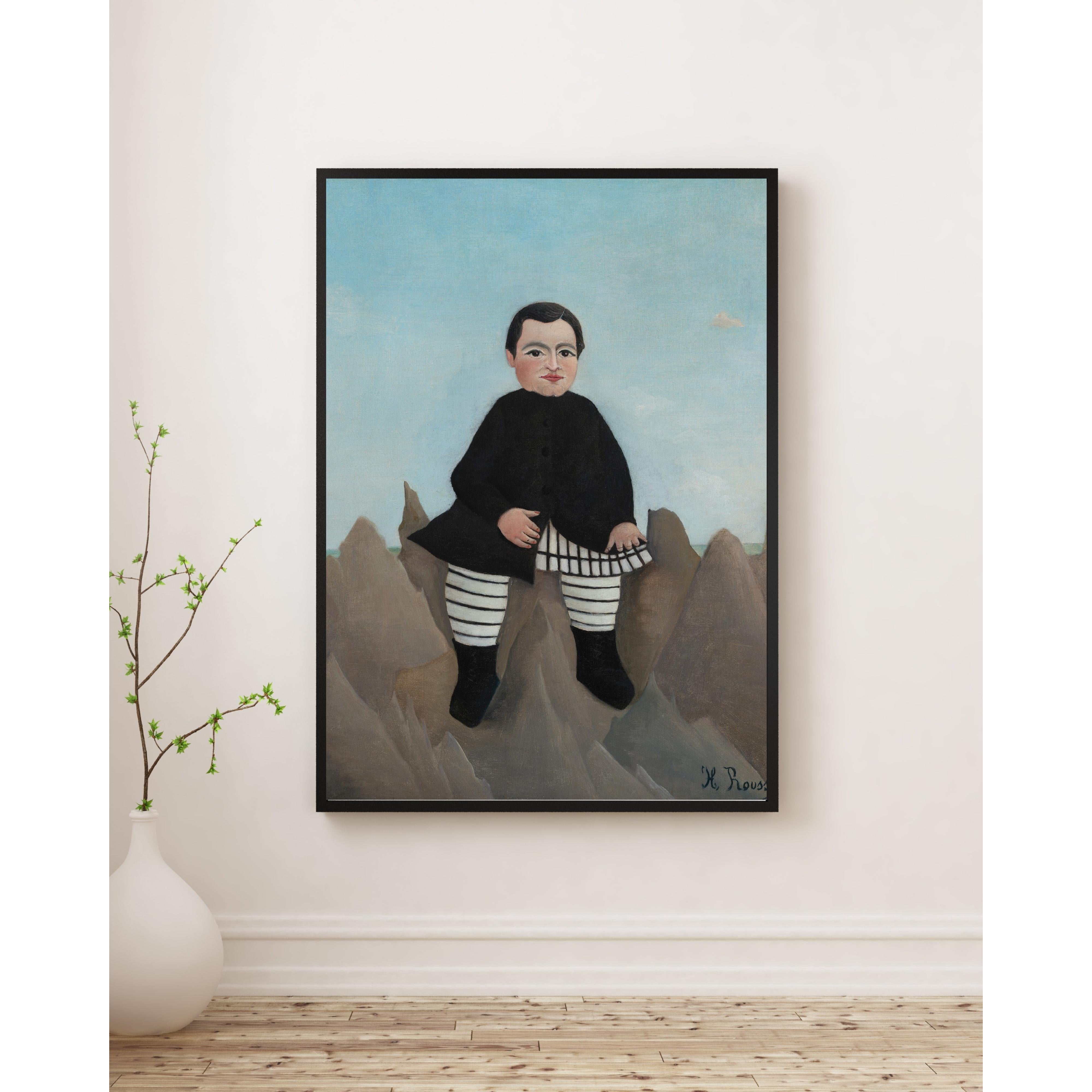 Henri Rousseau - Kayaların Üzerindeki Çocuk Poster