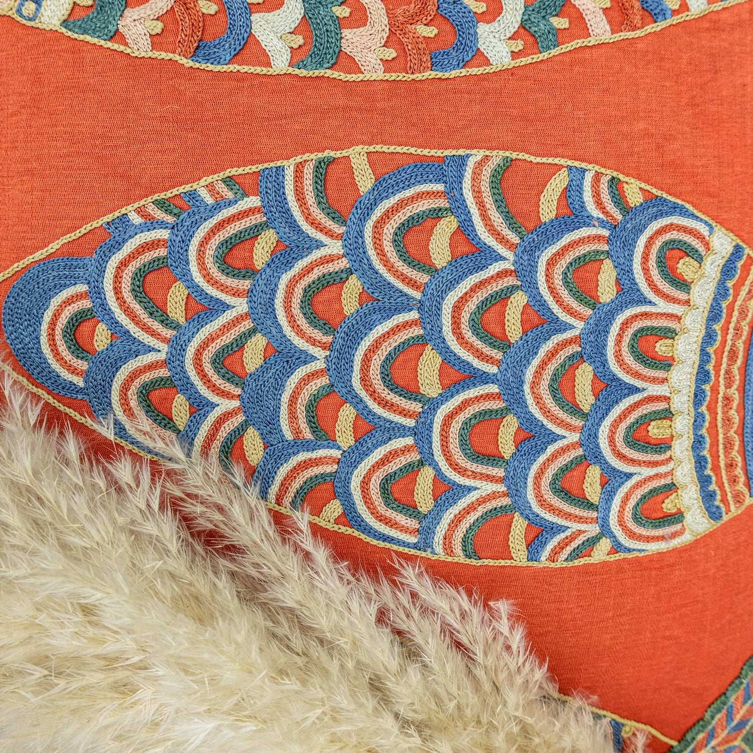 Heper Balık Desenli Kırlent 50x50 cm-Yastık & Kırlent-Soho Antiq-NowShopFun