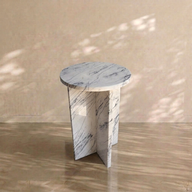 Menekşe Mermer Yan Sehpa-Yan Sehpa-Adomar Marble-Leylak-NowShopFun