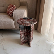 Menekşe Mermer Yan Sehpa-Yan Sehpa-Adomar Marble-Menekşe-NowShopFun