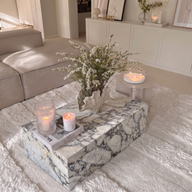 Menekşe Küp Mermer Orta Sehpa-Orta Sehpa-Adomar Marble-NowShopFun
