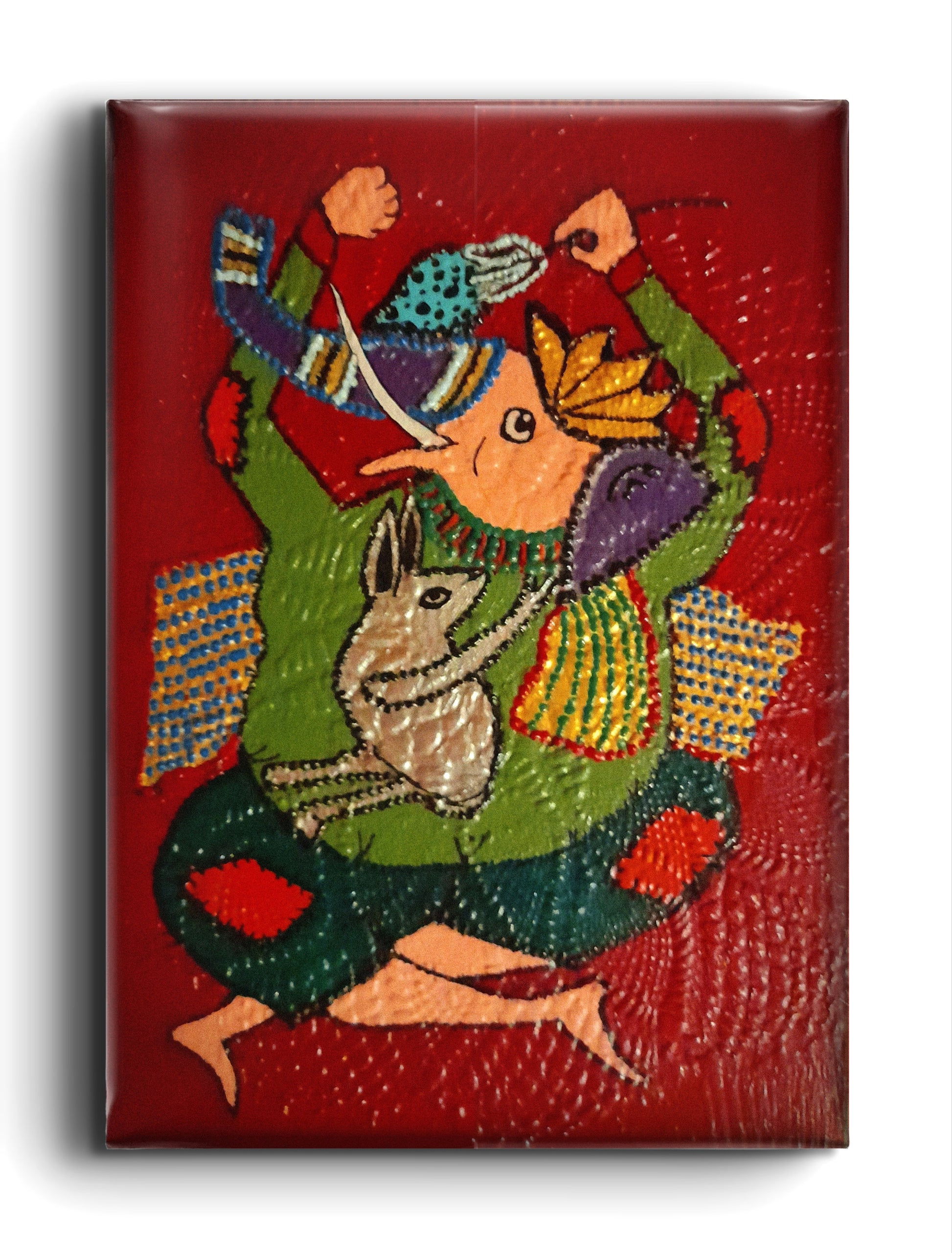 Hint Fili Tablo El Yapımı Ahşap Üzerine Akrilik Duvar Dekoru