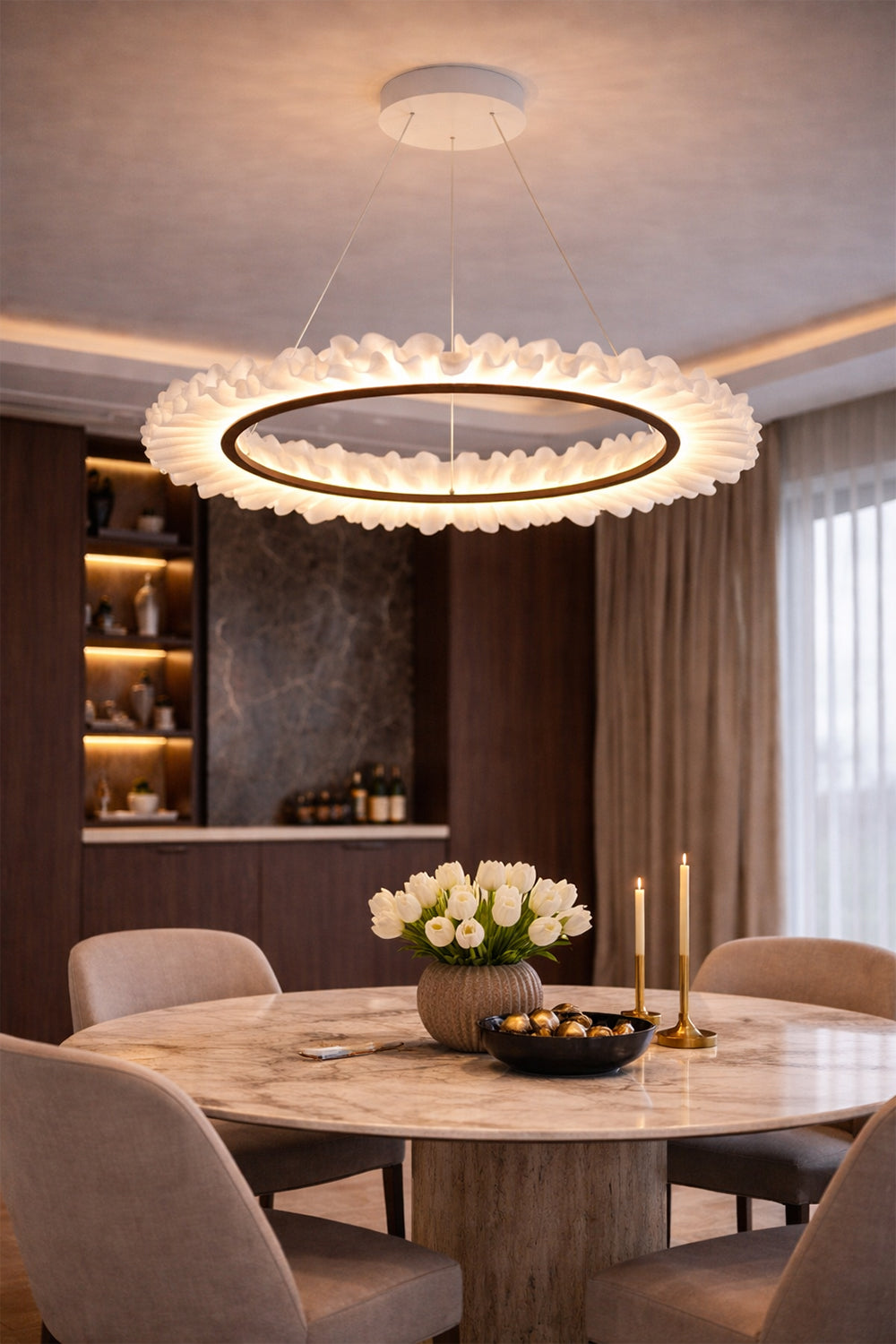 Modern Sarkıt Beyaz Aydınlatma
