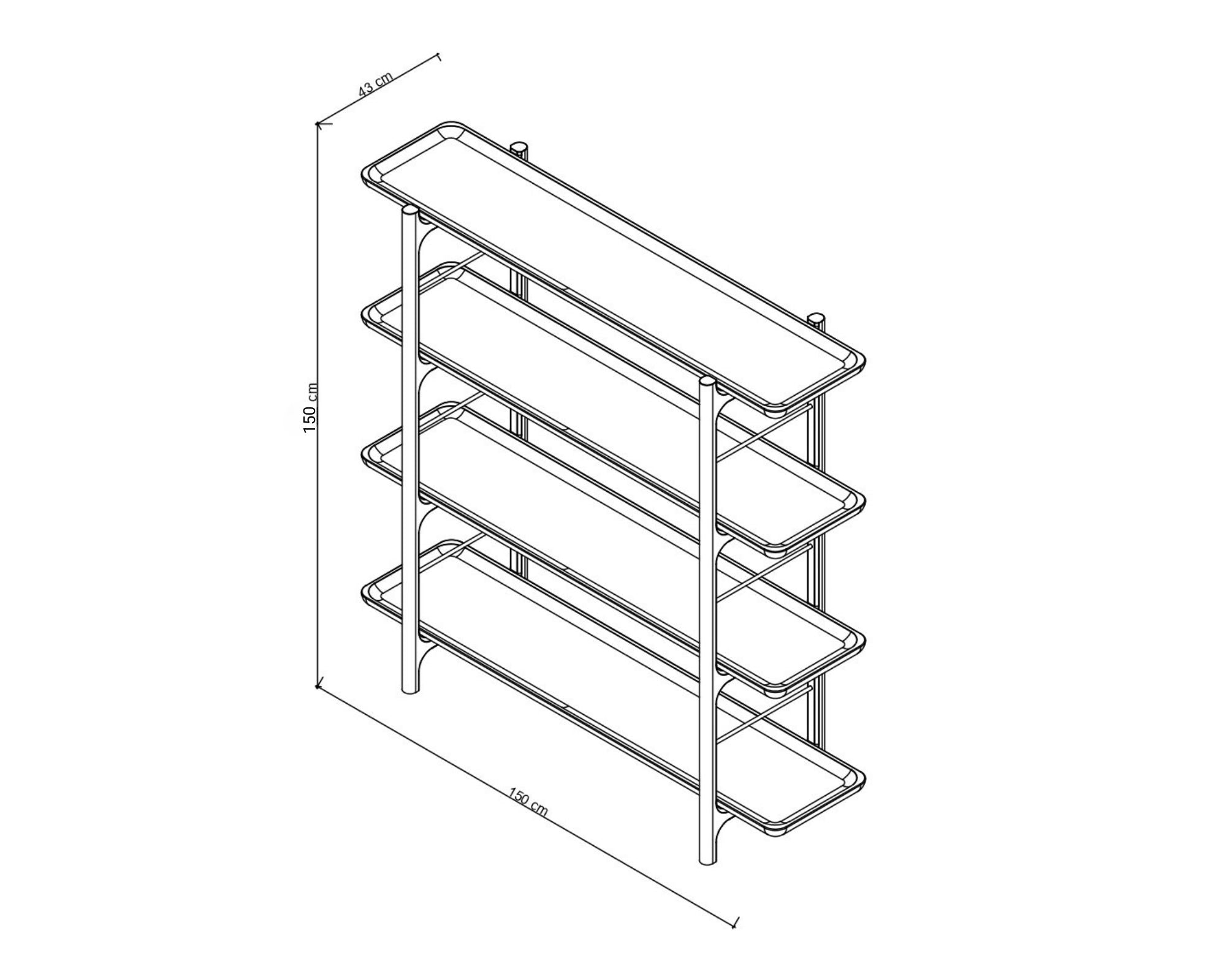 Homeland Bookcase, Large, Oak, 3 Shelves