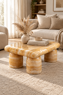 Honey Onyx Doğal Taş Sehpa