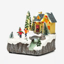 House Scenery Blue Roof Dekoratif Obje