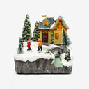 House Scenery Blue Roof Dekoratif Obje