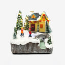 House Scenery Blue Roof Dekoratif Obje