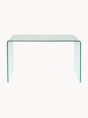 Club Cam Çalışma Masası Modern Minimalist 125cm Şeffaf Tasarım