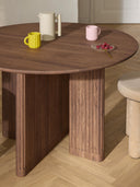Velotti Yuvarlak Meşe Yemek Masası 120 cm