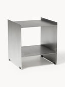 Aiden Metal Komodin, Modern Minimalist Fırçalanmış Çelik