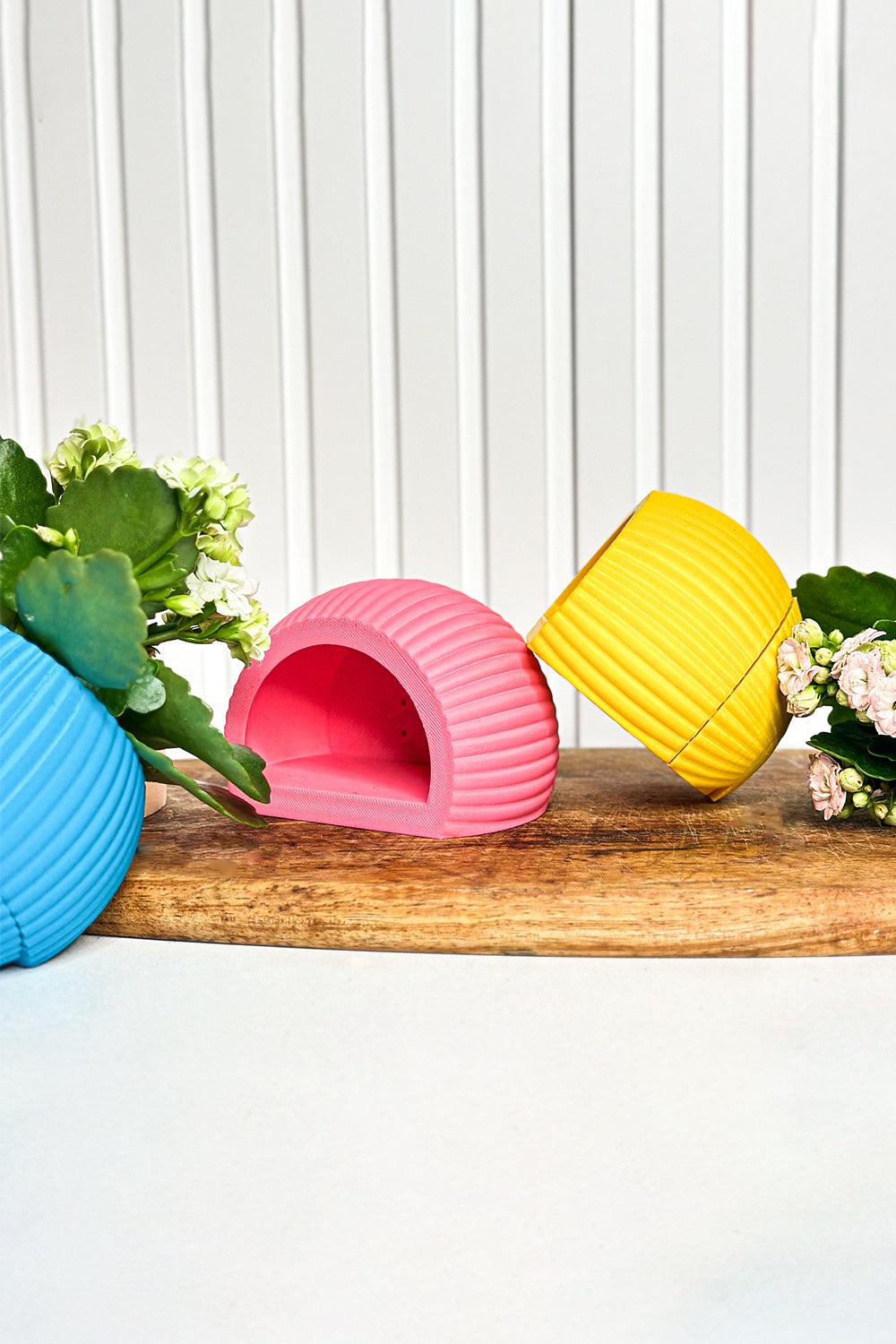 Hue Nest Mini Duvar Saksısı-Saksı-Tou Workshop-mavi-NowShopFun