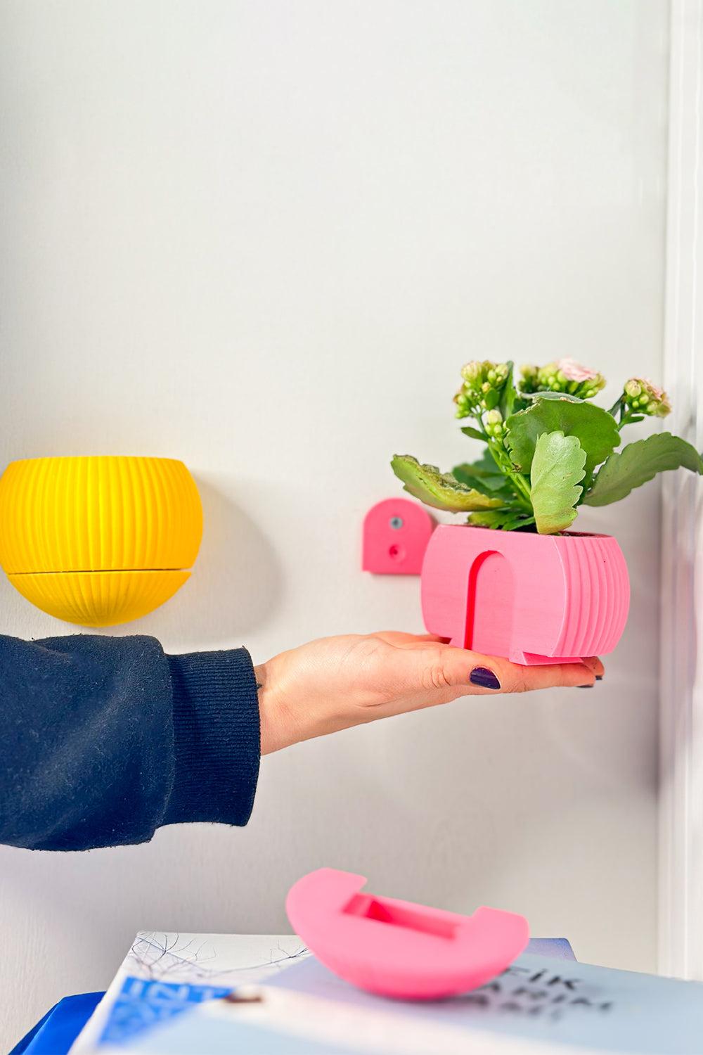 Hue Nest Mini Duvar Saksısı-Saksı-Tou Workshop-mavi-NowShopFun
