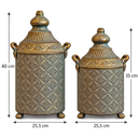 Provence Kapaklı Metal Dekoratif Kavanoz