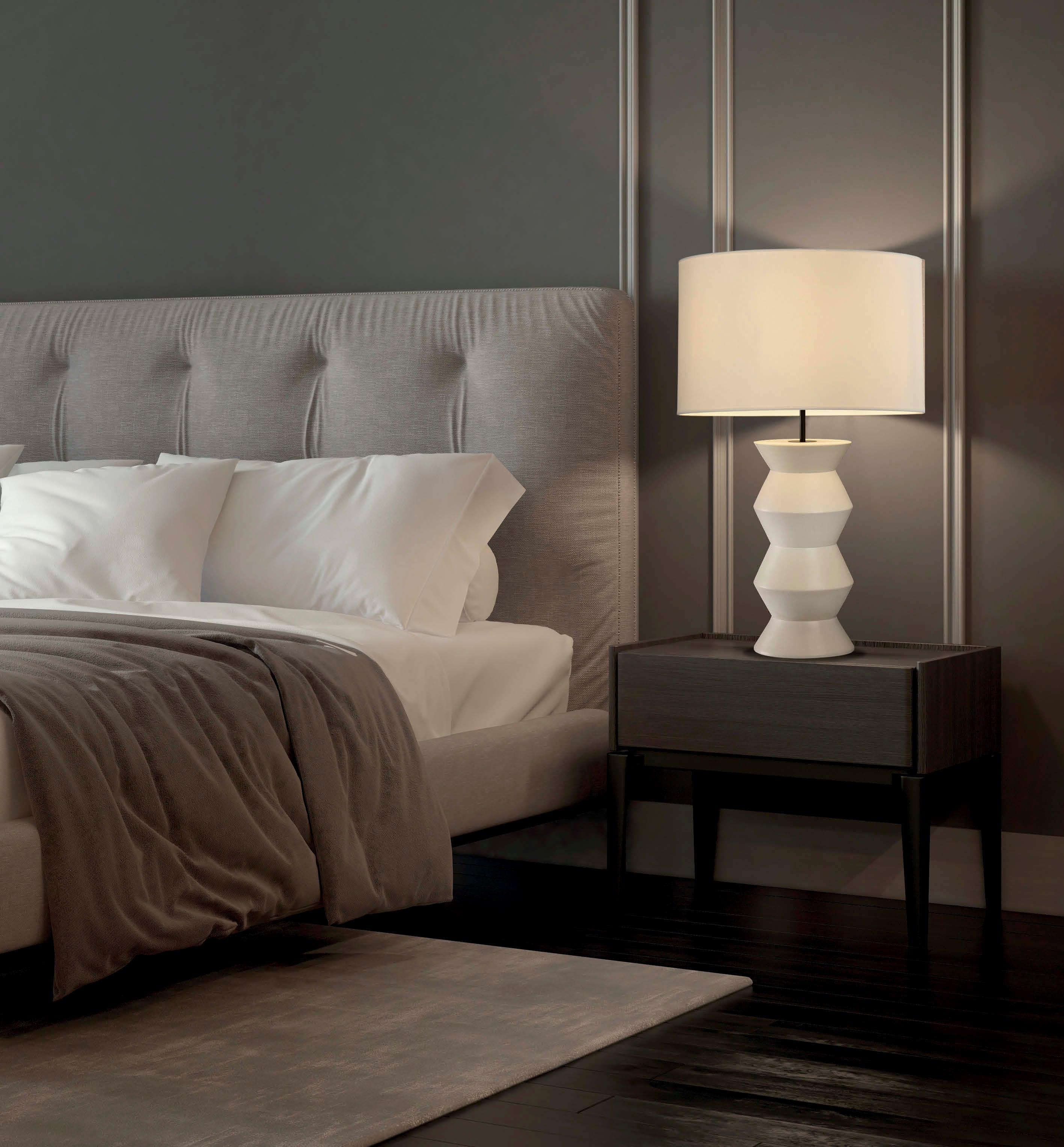 Ibiza Masa Lambasi 1l Matt White Ø20x57,5 Cm E27 Led 1x15w