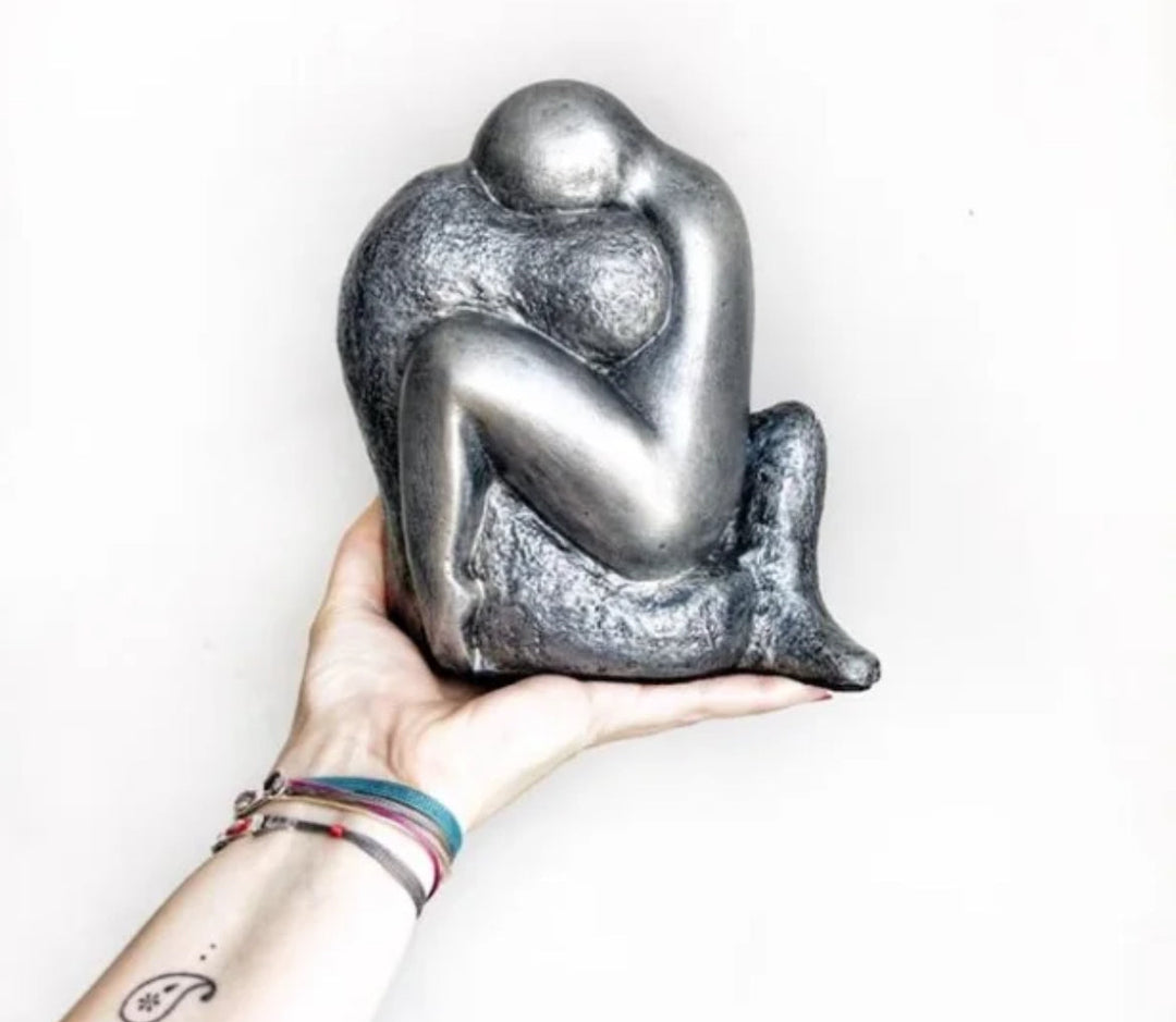 İç İçe Çift Heykel-Heykel-B’art Desing-Silver-NowShopFun
