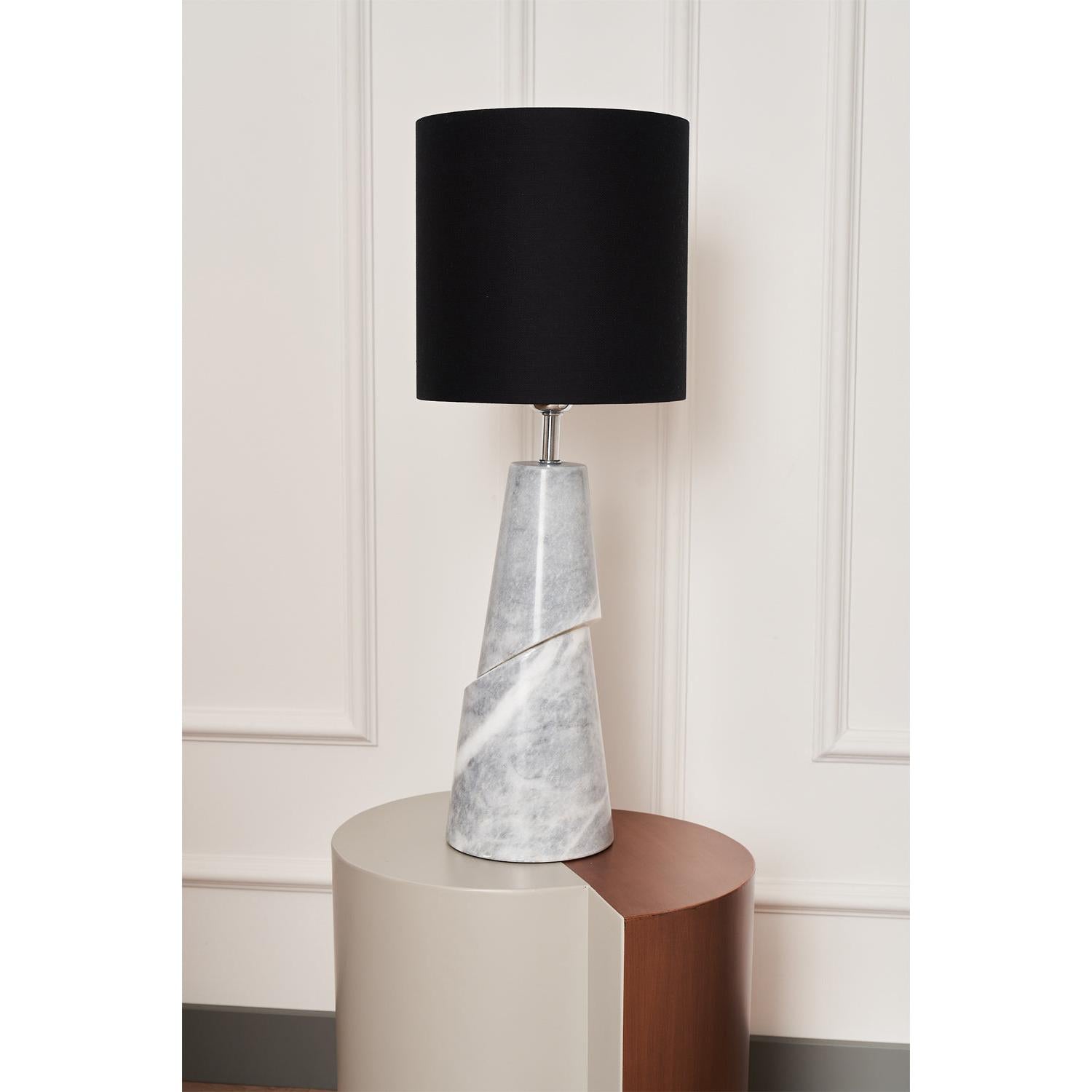 Iconic Gri Konik Mermer Abajur-Abajur-Decholz-NowShopFun