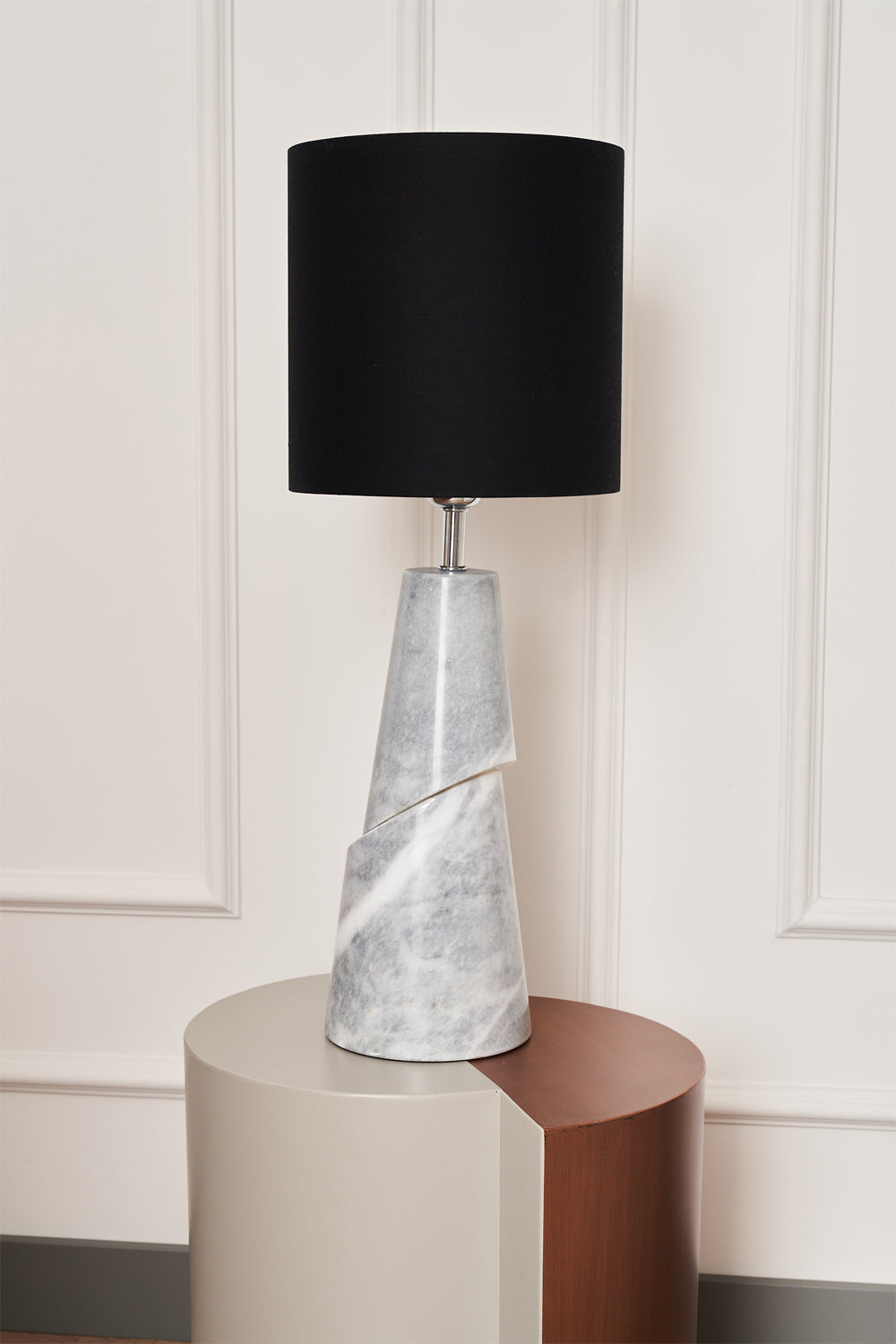 Iconic Gri Konik Mermer Abajur-Abajur-Decholz-NowShopFun
