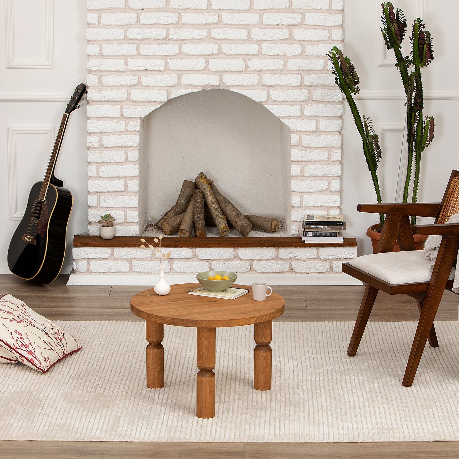 İda Sehpa / Masif 70 Cm.