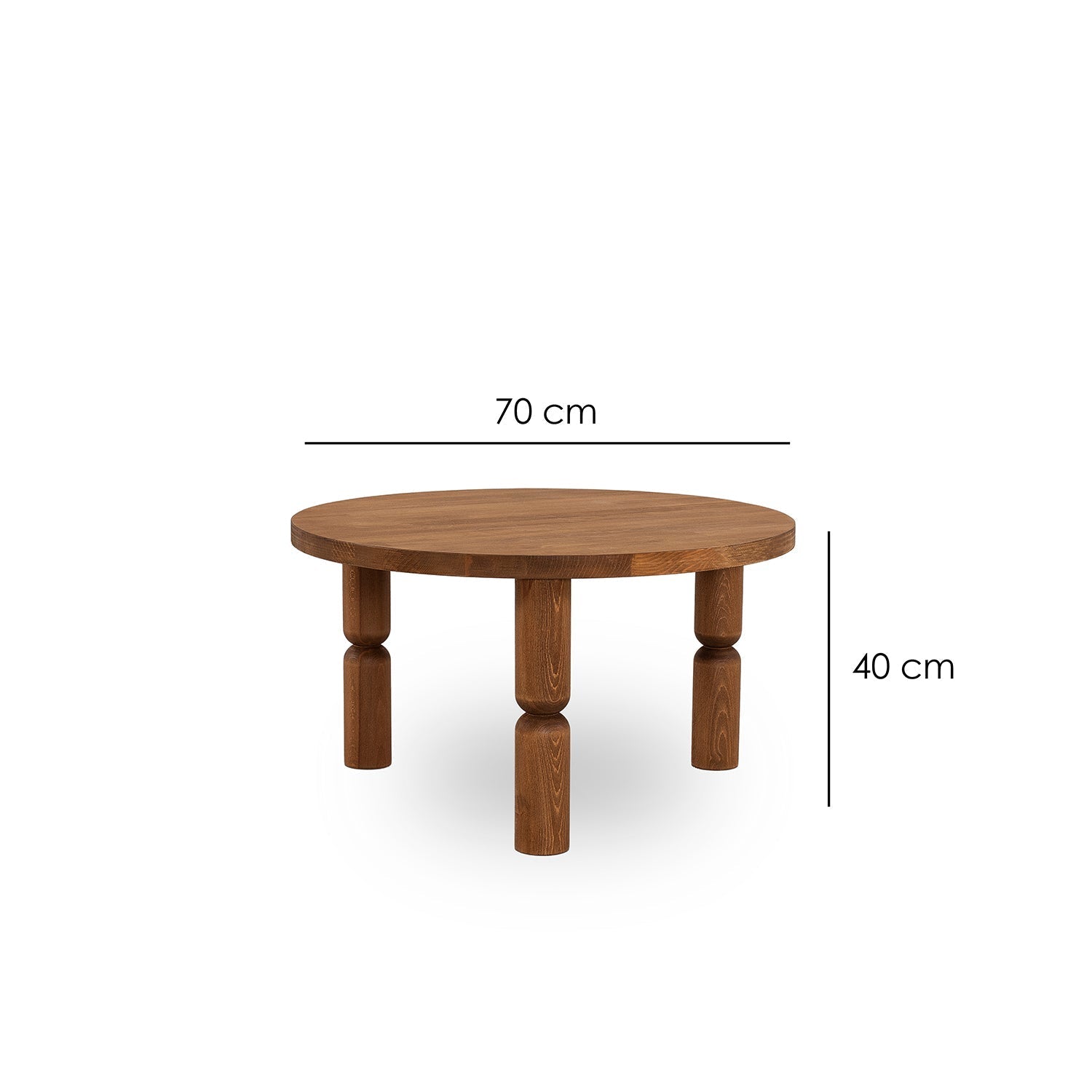 İda Sehpa / Masif 70 Cm.