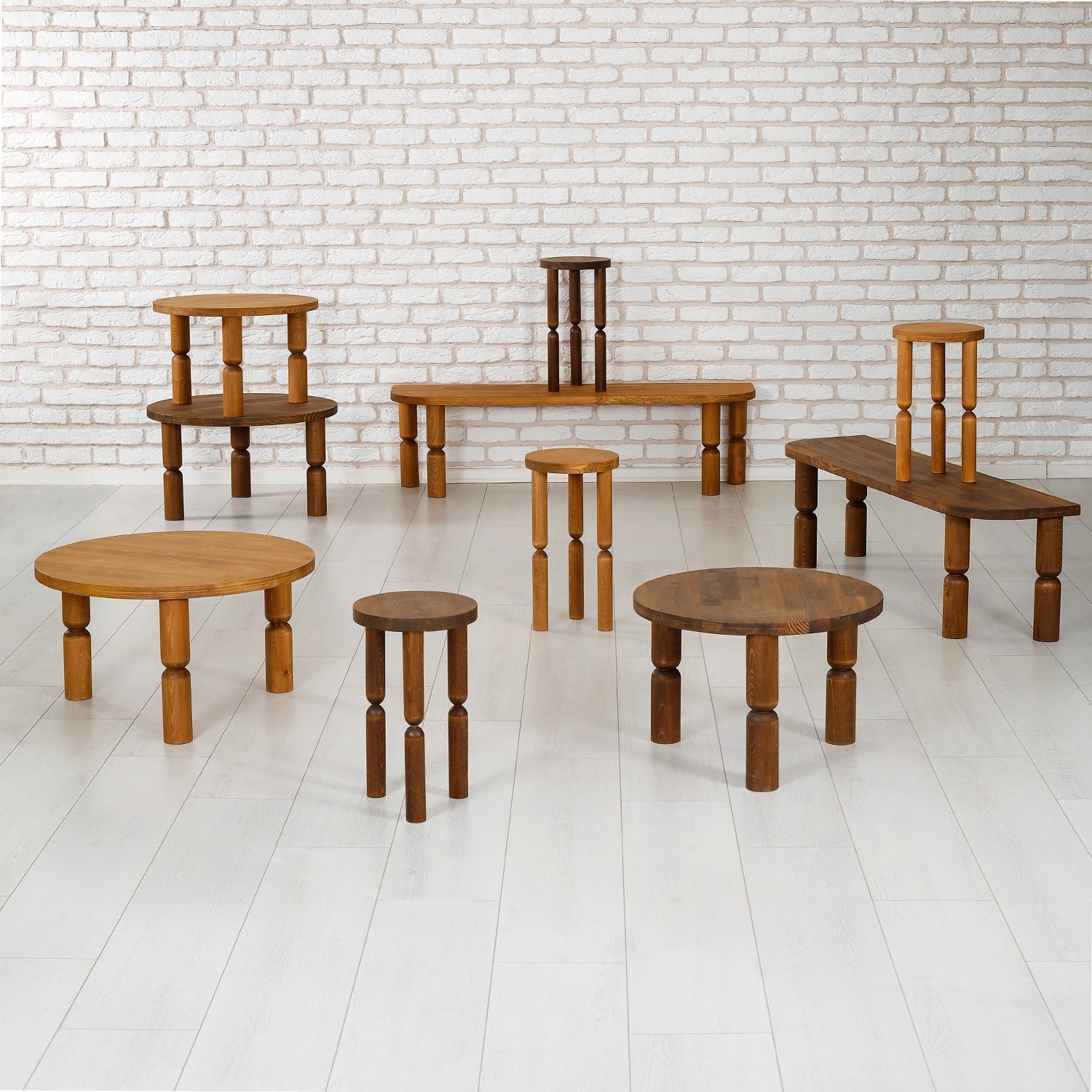 İda Sehpa / Masif 70 Cm.