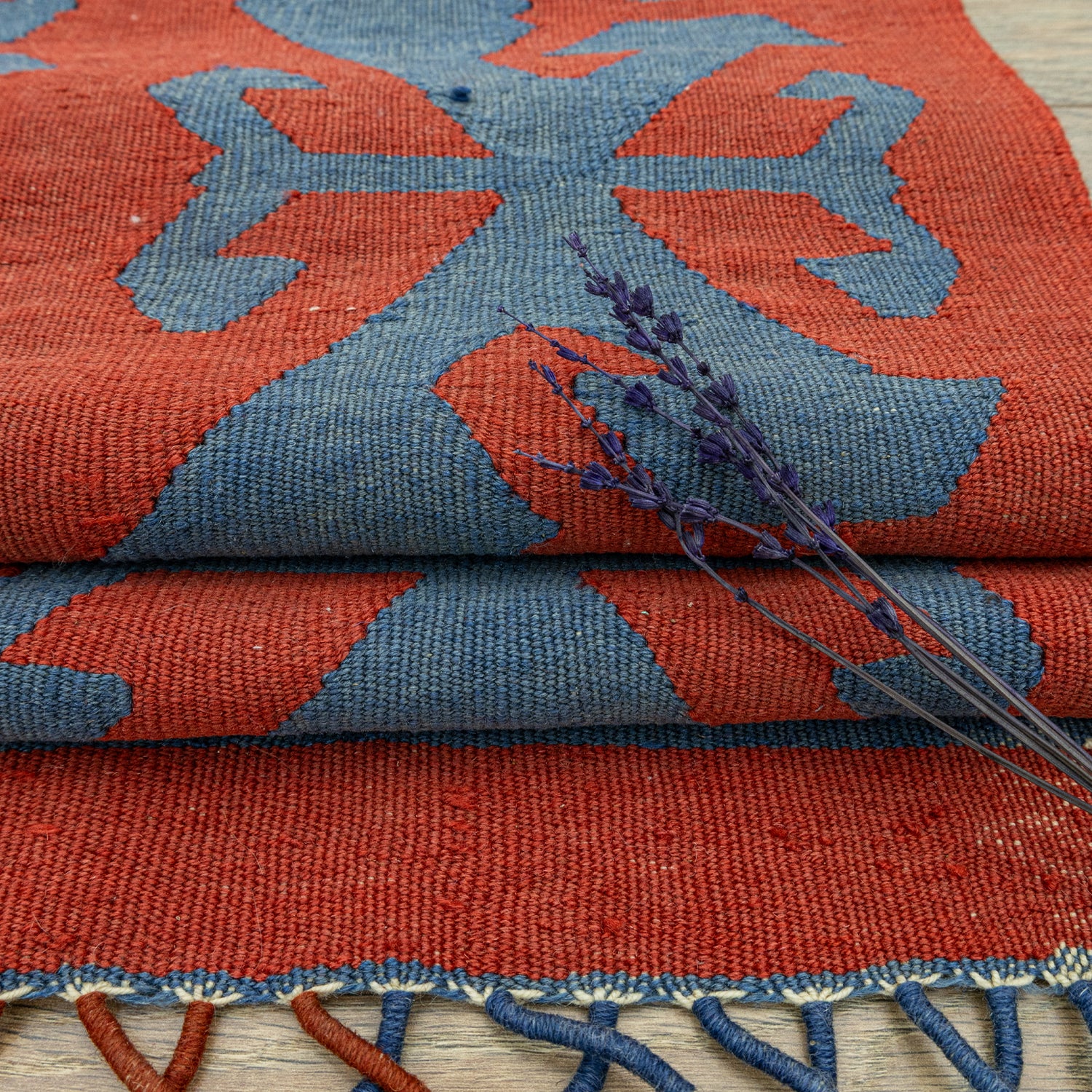 Ihlara El Dokuma Kırmızı Kilim 195x281 Cm