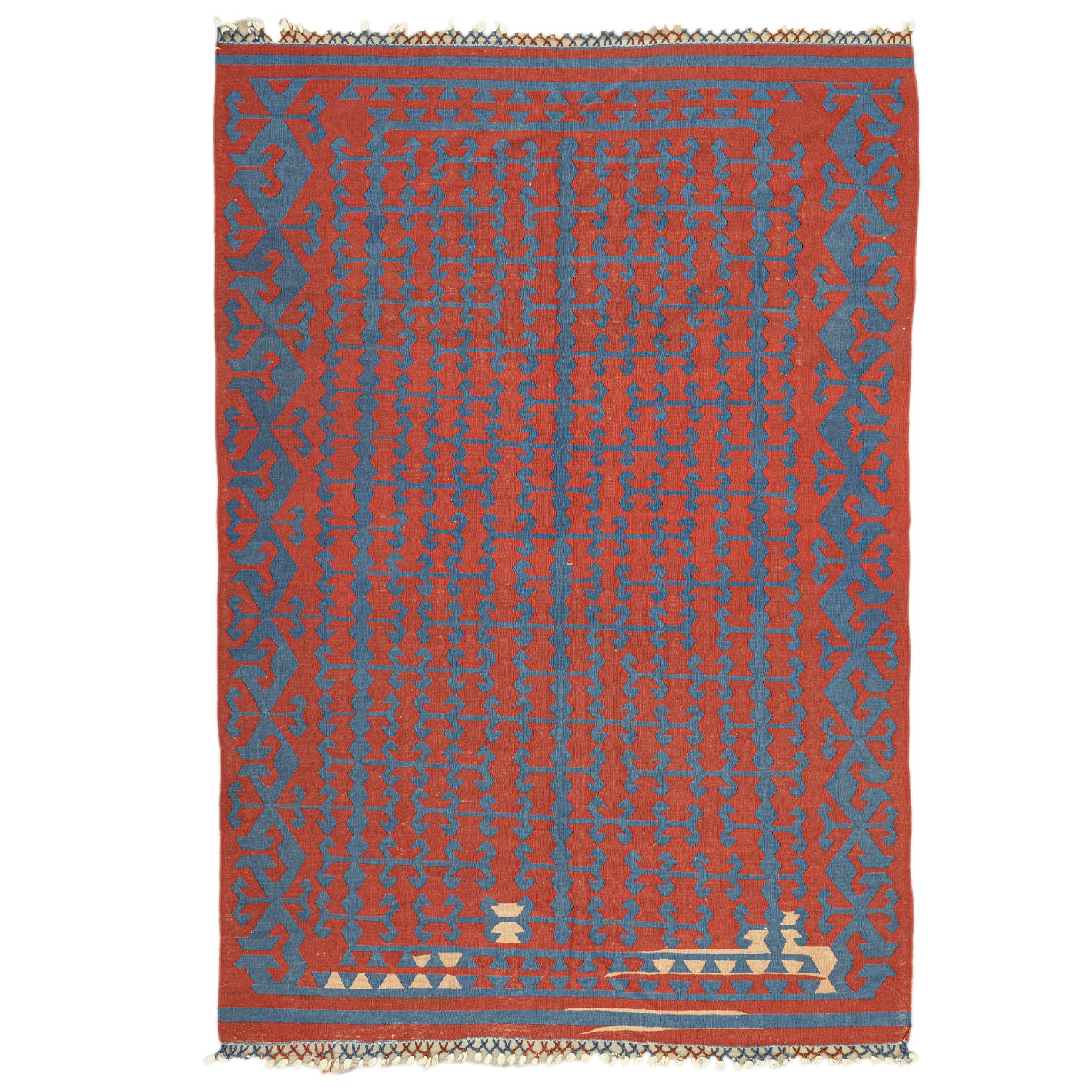 Ihlara El Dokuma Kırmızı Kilim 195x281 Cm