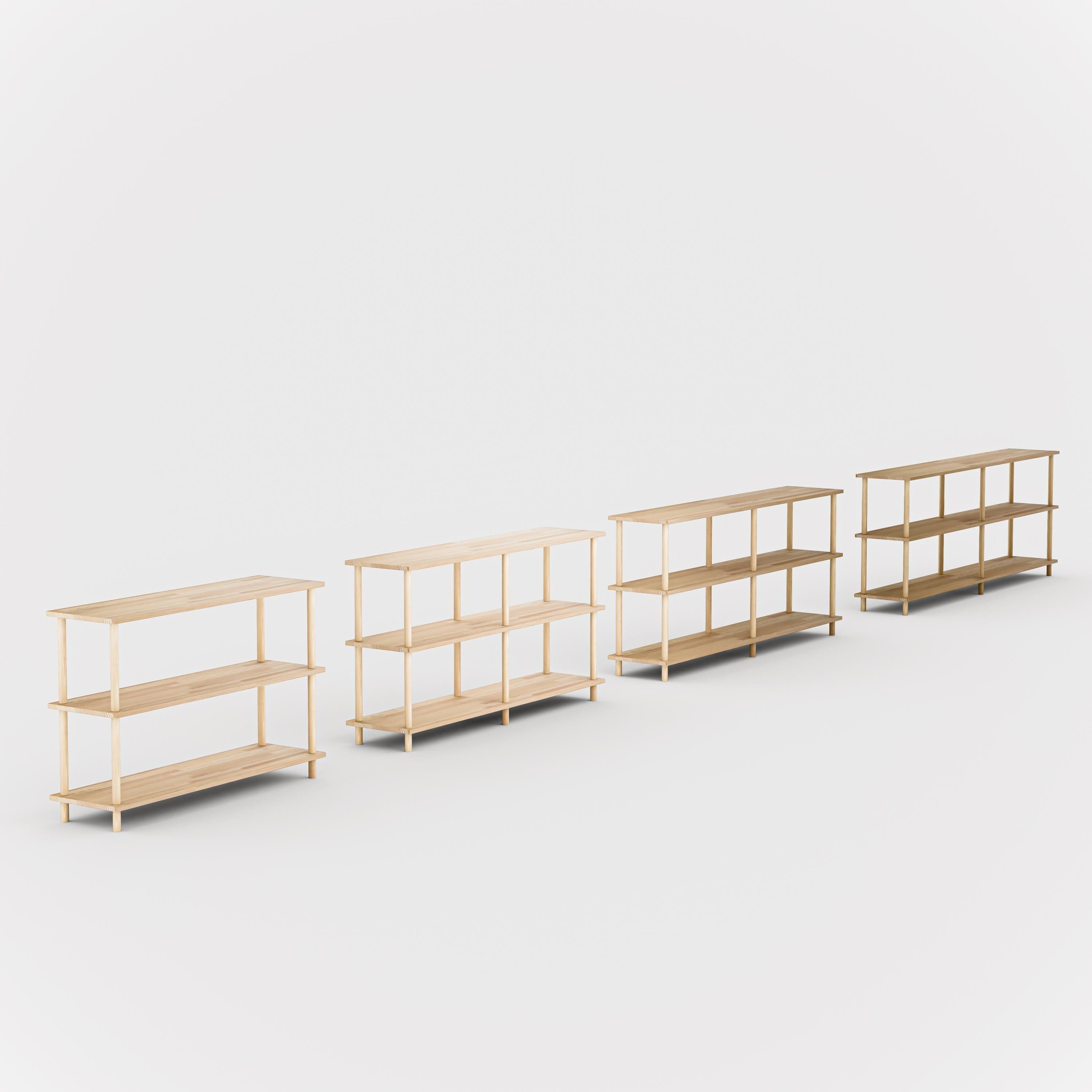 Solid Wood 3 Shelf Bookcase