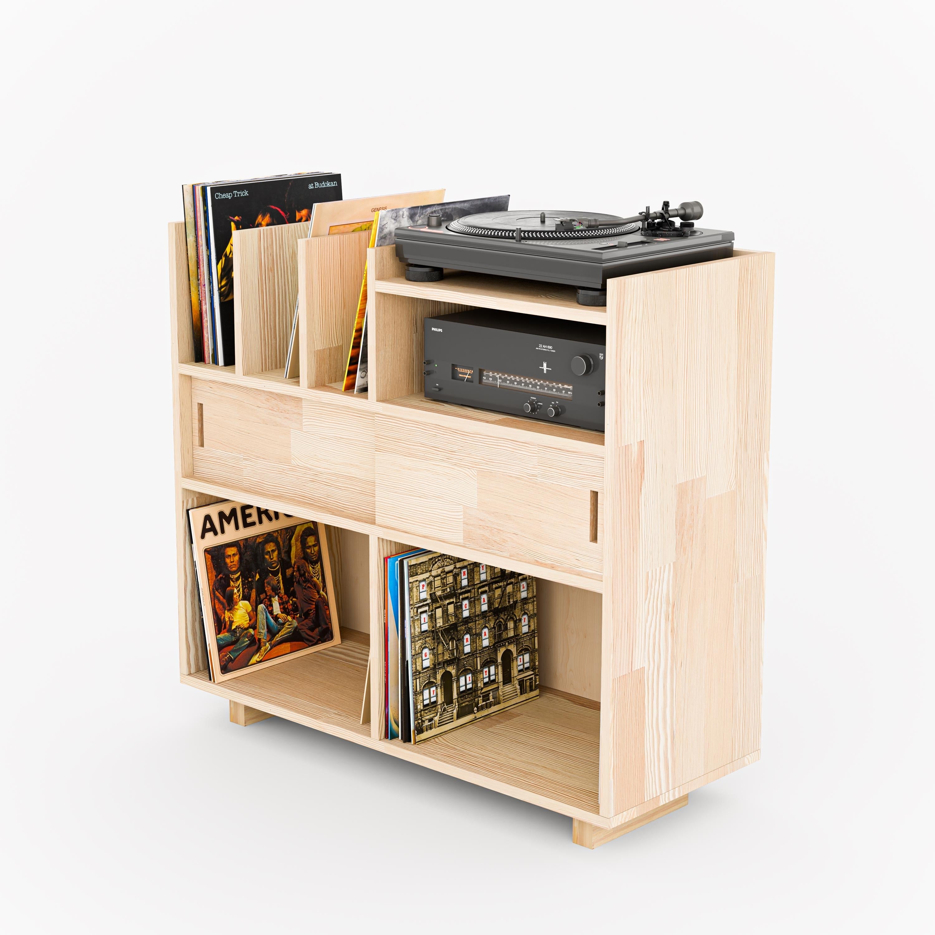 Solid Wood Record Player Stand