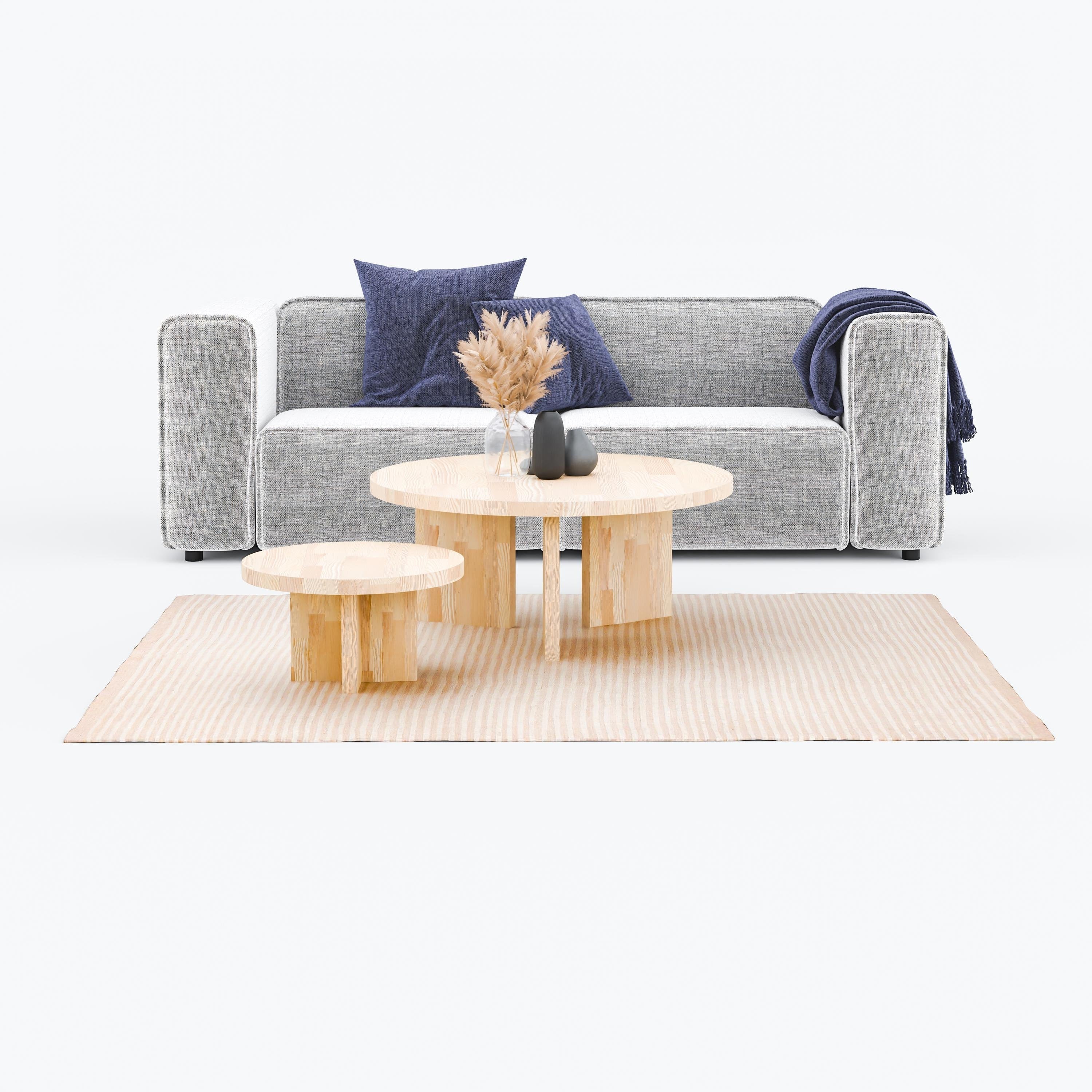 Solid Wood Round Coffee Table