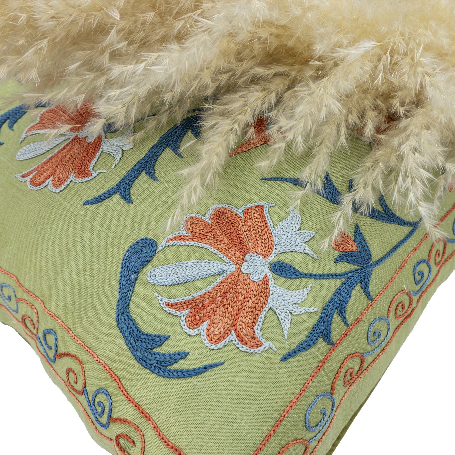 Ildır Çiçekli El Yapımı Kırlent 50x50 cm-Yastık & Kırlent-Soho Antiq-NowShopFun
