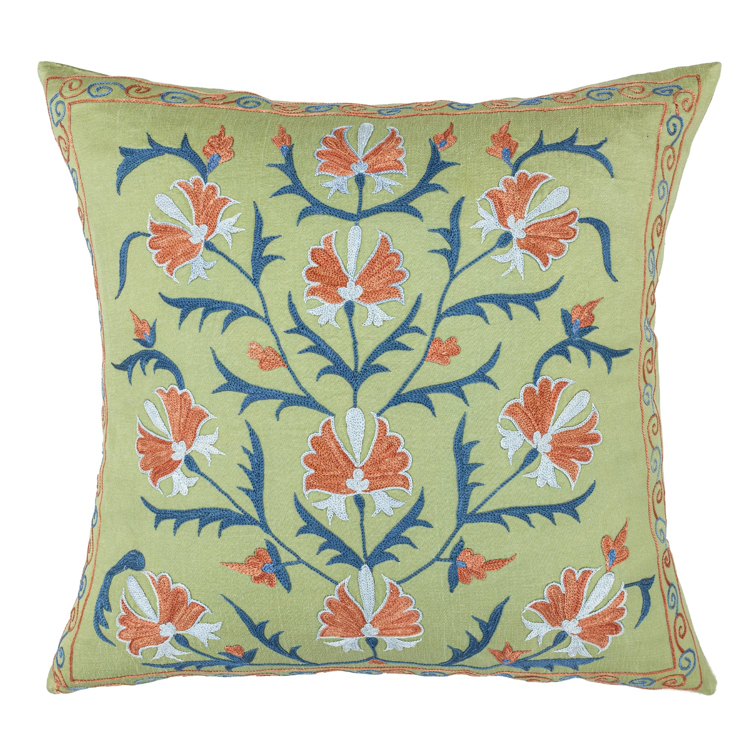 Ildır Çiçekli El Yapımı Kırlent 50x50 cm-Yastık & Kırlent-Soho Antiq-NowShopFun