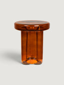 Vetrova Amber Yuvarlak Cam Yan Sehpa-S